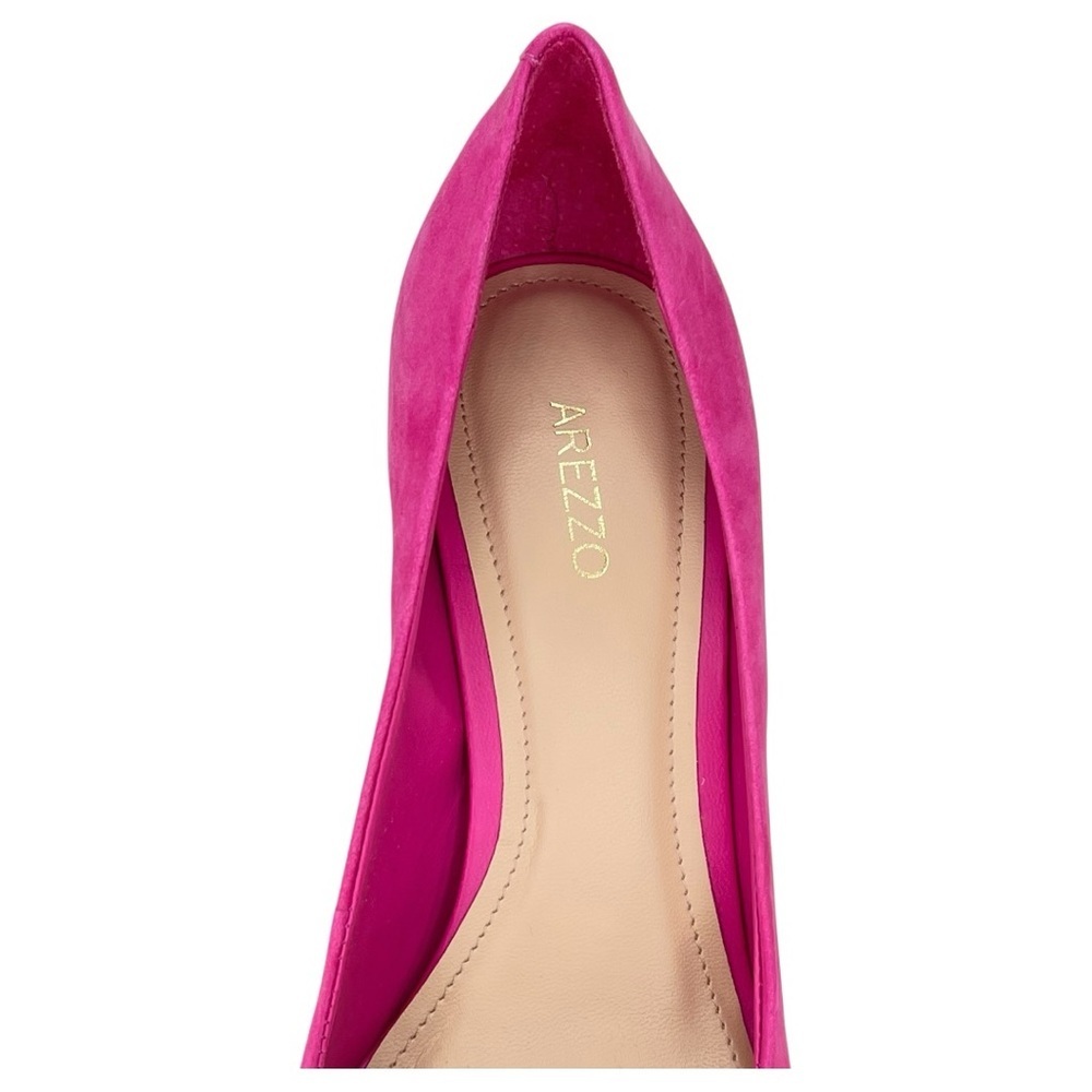Arezzo Emily Fechado Adlo Pink Suede Womens Heels Size 9B - Picture 7 of 14